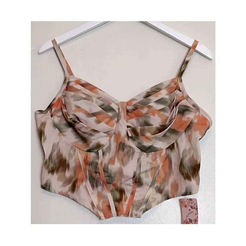 NWT Shein Mod curve bustier halter top size 1X
